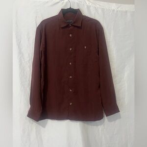 Men's Burgundy Dress Shirt